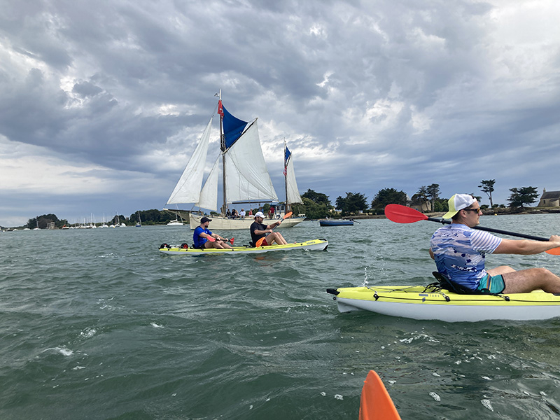 Sortie en kayak vers l'île d'Arz avec Avel Pad