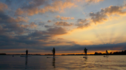 Baptême Paddle Coucher de soleil Golfe du Morbihan Aout 2015